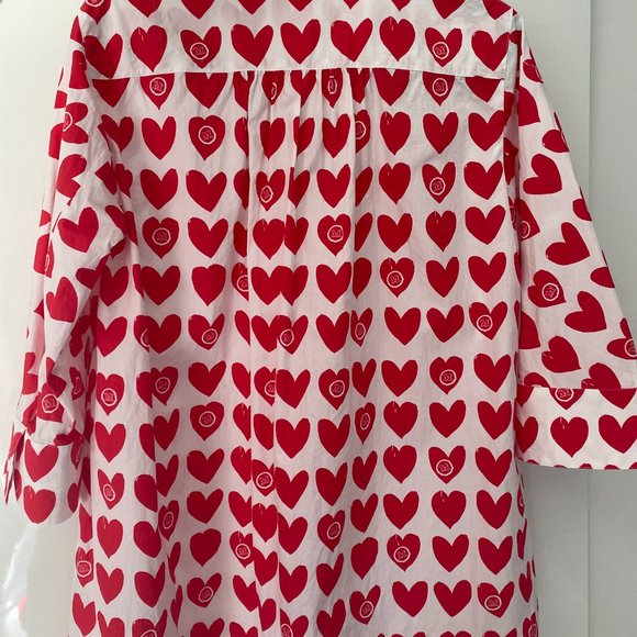MaxMara Calamo Heart Print Shirt - Picture 5 of 6